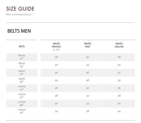 louis vuitton belt sizes chart|Louis Vuitton belt size.